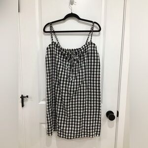 Vero Moda Black White Gingham Checked Dress M NWT